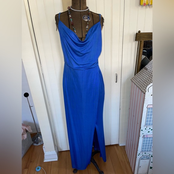 Laundry By Shelli Segal Dresses Shelli Segal Metalic Blue Prom